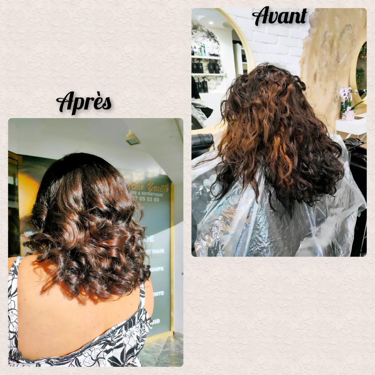 avant après coiffure natacha beauté